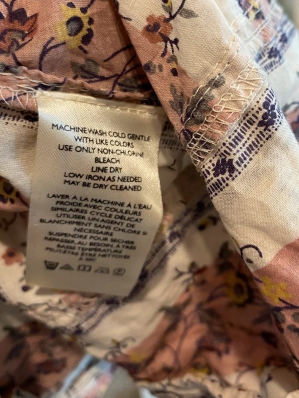 Free People Floral Peasant Babydoll Top | Blush Multi | Size M | NWOT - Picture 4 of 5